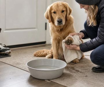 Road Salt on Pet Paws: Rinse, Dry, and Inspect