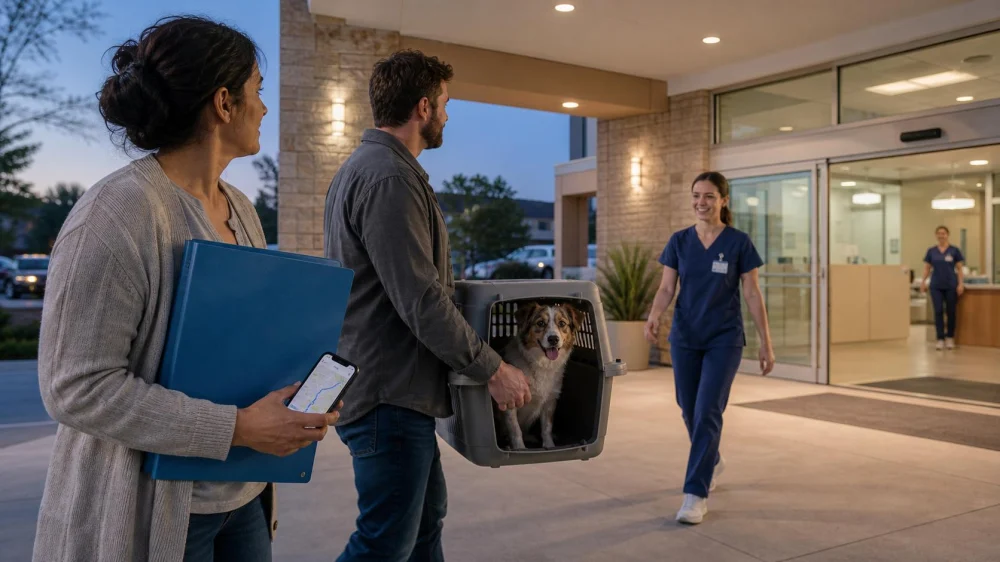 Pet Emergency Clinic Route Plan: Call, Transport, and Arrive