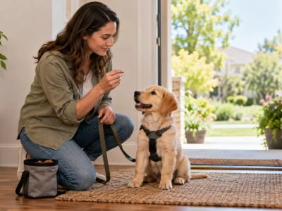 Puppy Doorway Manners: Pause, Reward, and Release