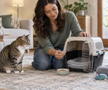 Cat Carrier Practice: Location, Treats, Door, and Travel