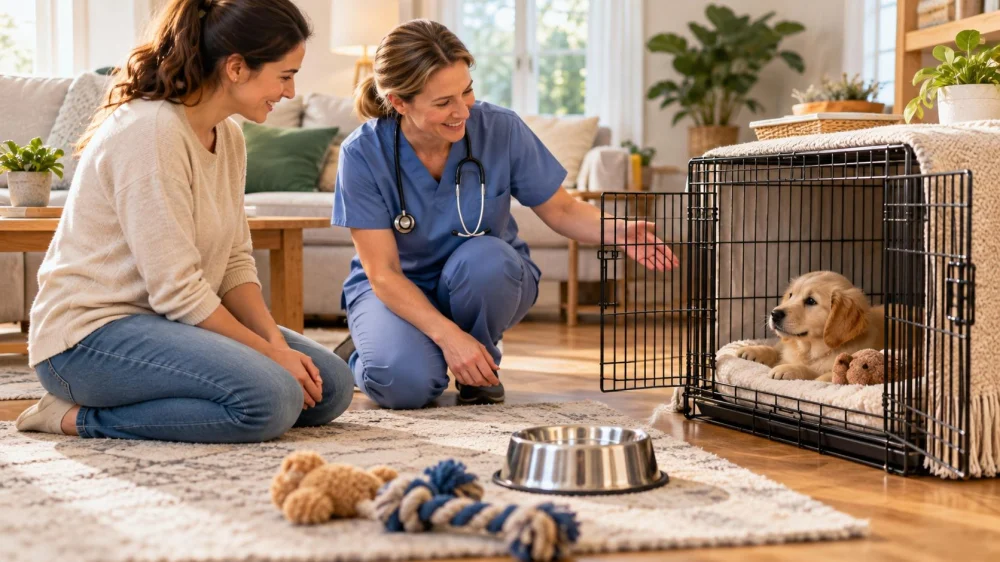 Puppy Crate Location: Space, Temperature, and Routine