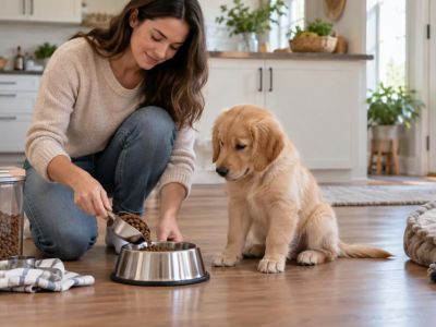 New Puppy Feeding Schedule: Portions, Changes, and Vet