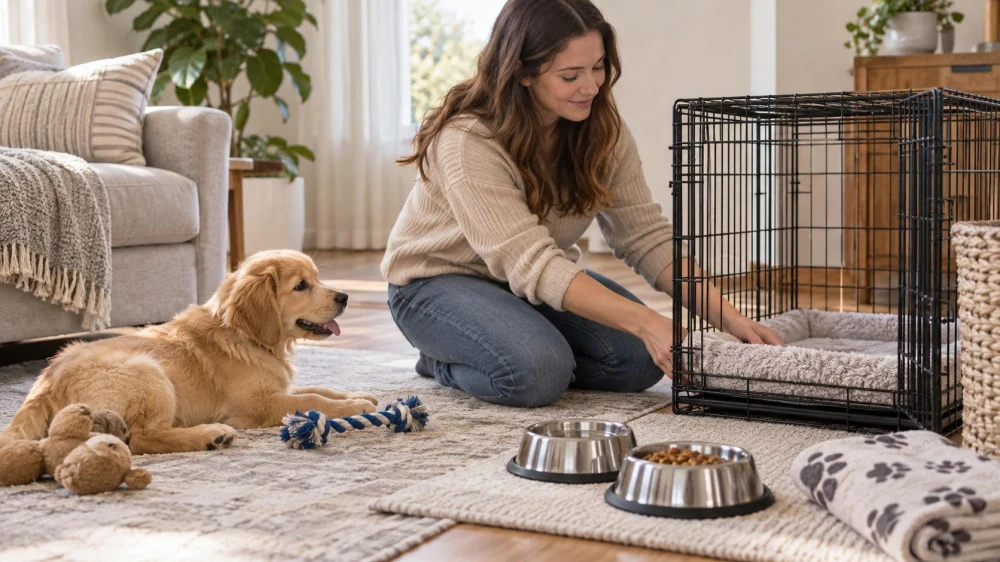 Puppy Crate Setup: Size, Bedding, Location, and Routine